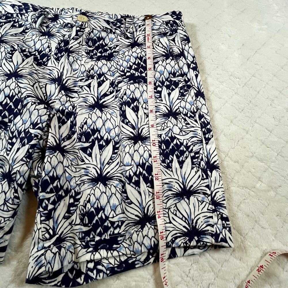 Vineyard Vines Classic Fit 7" Blue Tropical Plants Breaker Shorts Mens Size 30